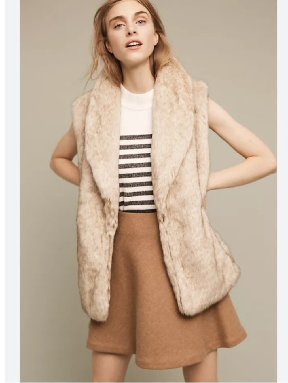 Anthropologie Sanctuary plush faux fur vest